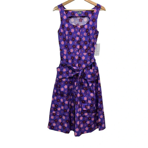 LHD Ramatuelle Midi Purple Floral Dress - Picture 8 of 15